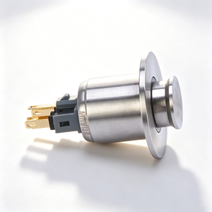 Bouton de chasse d'eau WC 22 mm en acier inoxydable, simple, momentané, 1NO, surface concave - Product Image 2
