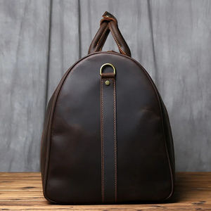 Leather Gym Duffle <b>Weekender</b> Overnight Travel Duffel <b>Bag</b> - Product Image 6