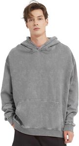 Venta al por mayor de ácido lavado de lana Trajes deportivos Pantalones de chándal y sudaderas con capucha Conjunto Chándales Unisex - Product Image 5