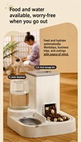 Distributeur d'eau automatique pour chat en céramique 2 en 1, bol d'alimentation pour animaux de compagnie, séparation sèche et humide pour chats d'intérieur