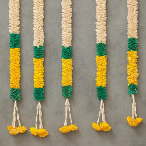 Decoración de guirnalda India Artificial de estilo tradicional con Nardo de jazmín para Pooja Room Home Temple Diwali Festivales de inauguración de la casa - Product Image 4