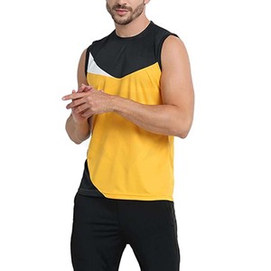 เสื้อกล้ามผู้ชายดีไซน์ใหม่ แห้งเร็ว ผลิตตามสั่ง ผ้าโพลีเอสเตอร์/คอตตอน ทรงสตริงเกอร์ ไซส์ใหญ่ ระบายอากาศได้ดี เหมาะสำหรับออกกำลังกาย โยคะ ใส่ลำลอง ผ้าถักคุณภาพสูง - Product Image 4