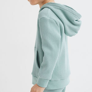 2025 meilleure couleur unie de haute qualité enfants sweats à capuche unisexe décontracté Street Wear pull personnalisé enfants sweats à capuche - Product Image 3