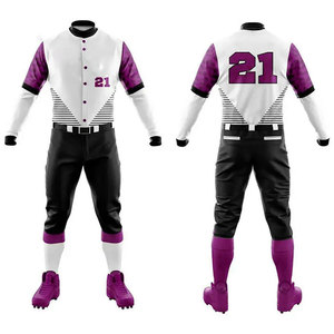 Uniformes de Béisbol Unisex Personalizados, Transpirables, 100% Poliéster, Alta Calidad, Venta al Por Mayor con Diseños y Colores Personalizados, MOQ de 10 Conjuntos - Product Image 4