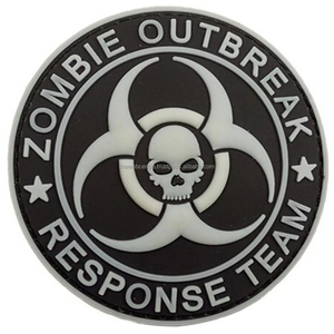 Vente en gros 2024 Meilleure vente Logo personnalisé PVC Badges Grande fleur Forme Dentelle Vêtements Nouveau design en caoutchouc souple PVC Badges tissu sergé - Product Image 4