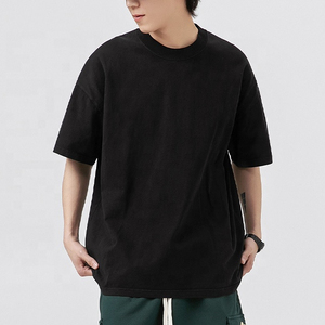 Venta al por mayor 100% algodón camisetas de los hombres 230GSM Oversized Plain T's con logotipo personalizado de impresión y bordado TAMAÑO DE EE. UU. - Product Image 2