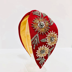 Luxury Handmade Beaded Headband for Women Special Occasions Daily Use Lightweight Comfortable Stylish Design from India - Product Image 2