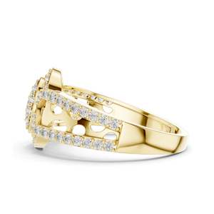 Bague ovale en diamant de laboratoire 0,694 CT sertie pavé pour femme, clarté VVS-VS EF, or 18 carats, 14 carats, 10 carats et argent 925, moissanite - Product Image 6