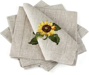 Serviettes en tissu de broderie serviettes de table lavables douces réutilisables pour la Table à manger OEM de dîner de famille de fête de mariage - Product Image 1