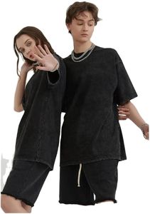 Venta al por mayor Primavera Verano nuevo peso pesado 100% algodón suelta Vintage camiseta personalizada hombres Vintage camiseta de gran tamaño - Product Image 3