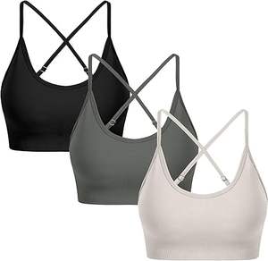 Top Deportivo Acolchado de Moda 2023 para Mujer, Top de Yoga con Espalda Descubierta, Ropa Deportiva para Gimnasio, Sujetador Deportivo con Tirantes - Product Image 1