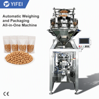 Machine d'emballage automatique verticale pour céréales, riz, haricots, noix, granulés, avec peseuse à 12 têtes