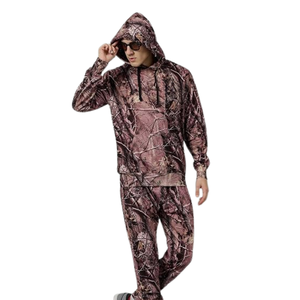 Conjunto de Sudadera con Capucha y Pantalones Deportivos de Camuflaje para Hombre, Ropa Deportiva para Exteriores, Ropa Deportiva Cómoda para Gimnasio - Product Image 4