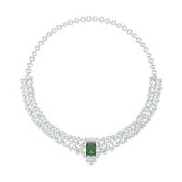 Ensemble collier en grappe d'émeraude bijoux fins avec cristal améthyste diamant topaze perle plaqué or rose pour fête mariage