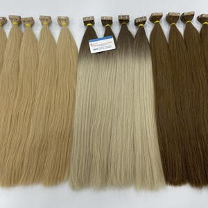 Extensiones de cabello de cinta rusa de la mejor calidad, cinta normal de cabello crudo estirado doble recto en extensión de cabello humano - Product Image 4