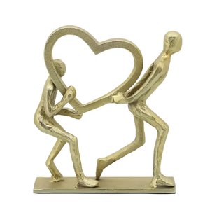 Les sculptures de figurines en métal doré de qualité supérieure offrent une valeur durable comme objets décoratifs et d'art de collection. - Product Image 1