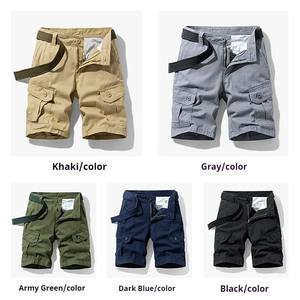 Pantalones cortos Cargo informales clásicos de verano para hombre, prendas de vestir de poliéster 100% transpirables, diseño de algodón a la moda con múltiples bolsillos - Product Image 5