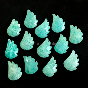 หินอเมซอนธรรมชาติแกะสลักด้วยมือสำหรับทำเครื่องประดับขนาด11x15มม. อเมซอนไนท์อัญมณีหลวมแกะสลักลูกปัดโดยผู้ผลิตจำนวนมาก - Product Image 4