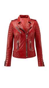 Chaquetas de cuero para mujer de la mejor calidad, manga larga, piel de oveja, estilo transpirable, cinturón de temporada para exteriores, chaquetas de cuero para mujer - Product Image 3