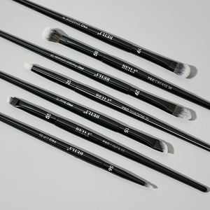 Venta al por mayor 14 piezas pelo sintético negro <span class=keywords><strong>Kabuki</strong></span> cepillo de maquillaje personalizado vegano Etiqueta Privada juego de brochas de maquillaje - Product Image 2