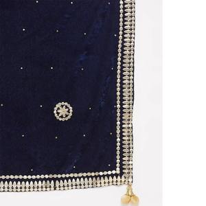 Chales de terciopelo para mujer al por mayor, ropa de noche elegante bordada personalizada, chales de terciopelo de lujo para mujer, ropa de invierno - Product Image 5