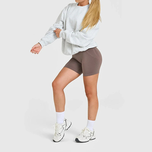Haute qualité 100% coton polaire décontracté dames grande taille femmes sweats goutte épaule ample respirant pull à capuche - Product Image 6
