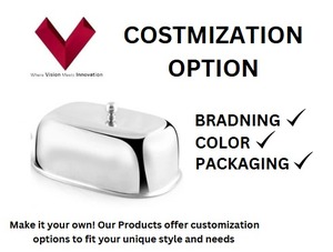 จานเนยสแตนเลสพร้อมฝาปิดถาดเก็บเนยพร้อมฝาปิดโลโก้กำหนดเอง - Product Image 3