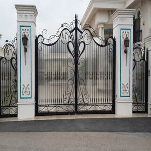 Portail en fer forgé sur mesure avec motif ornemental du Vietnam adapté aux entrées d'allées et aux clôtures décoratives - Product Image 5