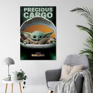 Moderno Diseño de Pared con Temática de Mandalorian: Carga Preciosa Grogu - Product Image 3