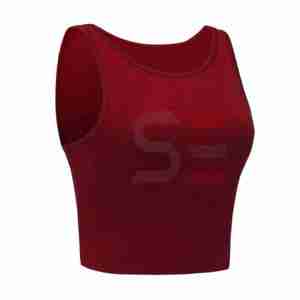 New Fashion Women's Sexy Solid Summer Casual Breathable Quick Dry Customizable Gym Fitness <b>Crop</b> Tank <b>Top</b> - Product Image 3
