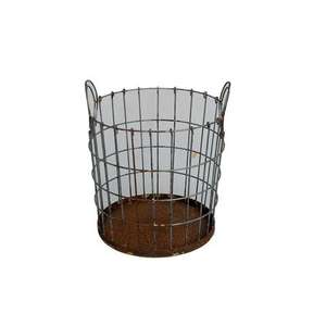 Jardinière galvanisée finie personnalisée en antique pour la maison, le jardin et la décoration Jardinière de sol en métal galvanisé avec poignée - Product Image 1