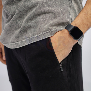 T-shirt lourd 100% coton lavé à l'acide pour hommes avec logo personnalisé Nouveau design à la mode coupe régulière haut imprimé tricoté - Product Image 5