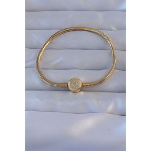 Bracciale con ciondolo in pietra zircone Color oro ottone-TJ-BB6220