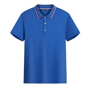 Verano Unisex de alta calidad para camiseta Polo bordada personalizada Casual algodón Spandex camiseta patrón sólido tamaño de hombres y mujeres - Product Image 4