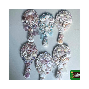 2025 Hot Trend Espejo de mano decorado con conchas marinas de Vietnam Handicrafters Venta al por mayor Mejor precio Seashell Mirror - Product Image 4