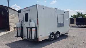 Remolque comercial móvil para comida con forma de V, blanco, de 8.5' x 16', en venta - Product Image 2