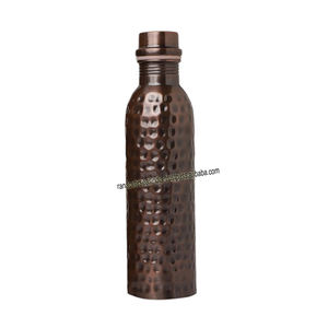 High Demand Antique Copper <b>Water</b> <b>Bottle</b> With Hammered Design Ayurvedic Copper <b>Water</b> Vessel Use in Home Office Gym - Product Image 3