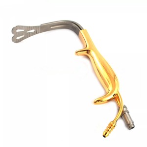 Sambrialmed, certificado CE, fibra óptica, Wieder, depresor de lengua, retractores, 40mm, X105mm, acero inoxidable alemán, chapado en oro, reutilizable - Product Image 3