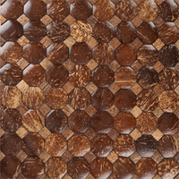 Mosaico de Cáscara de Coco Natural de la Marca COCO-ECO para Restaurante/Panel de Cáscara de Coco Natural de Alta Calidad Cpimex/Panel Artístico