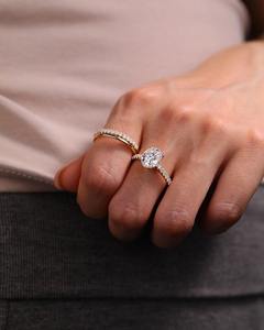 แหวนเพชรมอสซาไนต์4 CT 925แหวนเงินสเตอร์ลิงปรับแต่งได้แหวนหมั้นสวยงาม - Product Image 2