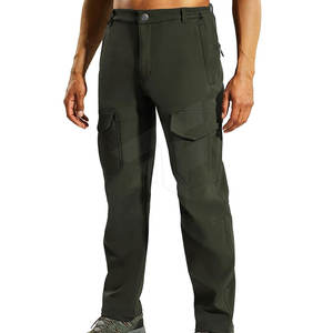 Pantalon Softshell de haute qualité pour hommes Vêtements décontractés pour adultes Taille moyenne élastique Top des ventes Couleur unie Motif droit léger - Product Image 1