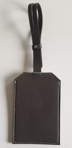 Etiquetas de equipaje de cuero PU personalizadas Etiquetas de identificación de viaje de cuero de imitación con correa ajustable - Product Image 4