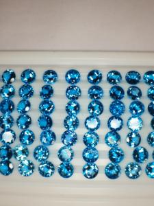 AAA kalite İsviçre mavi <span class=keywords><strong>Topaz</strong></span> ısıtmalı doğal taş ile olağanüstü parlaklık ve güzel renk mükemmel yapma takı yapımında kullanılan
