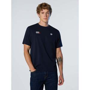 T-shirt Oversize Blu Navy North Sails GB1 100% Cotone Manica Corta Basic Bollo Tinta Unita Tessuto Jersey Caratteristiche Compressive - Product Image 4