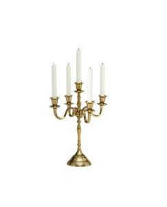 Candélabres de luxe en métal poli pour une configuration de salle à manger moderne adaptée à une cuisine raffinée et à un style intérieur - Product Image 4