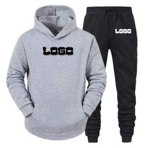 Survêtements de sport unisexes élégants, ensemble deux pièces, jogging, survêtements, imprimé délavé à l'acide, 100% coton, personnalisable, OEM, vente en gros - Product Image 5