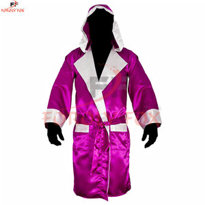New Design Fashionable Boxing Robe Full Length Custom Design Boxing Robe With Hood Best Quality Boxing Robe - Product Image 5