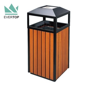 Cestino/Contenitore per Rifiuti Quadrato Grande DA-78A, <span class=keywords><strong>Pattumiera</strong></span> da Giardino Economica <span class=keywords><strong>in</strong></span> <span class=keywords><strong>Metallo</strong></span>, Contenitore per Rifiuti Esterno <span class=keywords><strong>in</strong></span> Legno, Produttore Cinese di Pattumiere <span class=keywords><strong>in</strong></span> Legno - Product Image 1