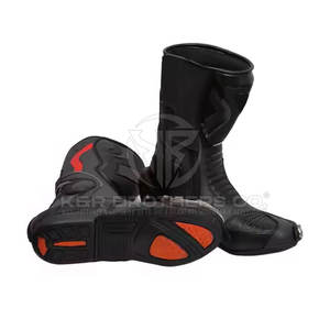 Chaussures de moto pour hommes avec design à lacets et matériau résistant à l'abrasion Chaussures de moto pour hommes sportifs - Product Image 2