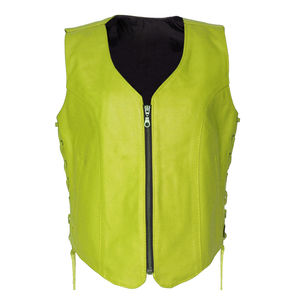 Chaleco de Cuero Genuino de Alta Calidad para Mujer, Resistente al Viento, Estilo Urbano, Hip Hop, Personalizable, OEM - Product Image 4